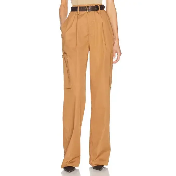 Rrevolve HELSA Paperbag Pant in Caramel size XS NWT $258 msrp